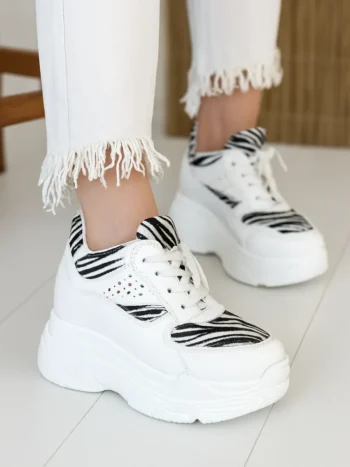 Papucsan Zebra Gizli Topuk Kadın Spor Ayakkabı
